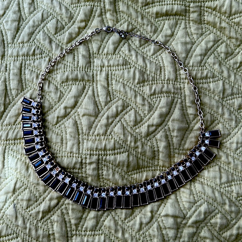Gold and black statement necklace